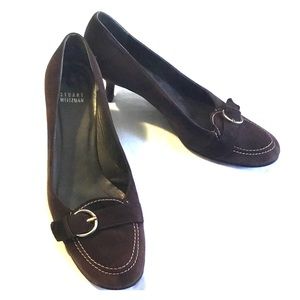 Stuart Weitzman 7.5 Dark Brown Suede heel shoes